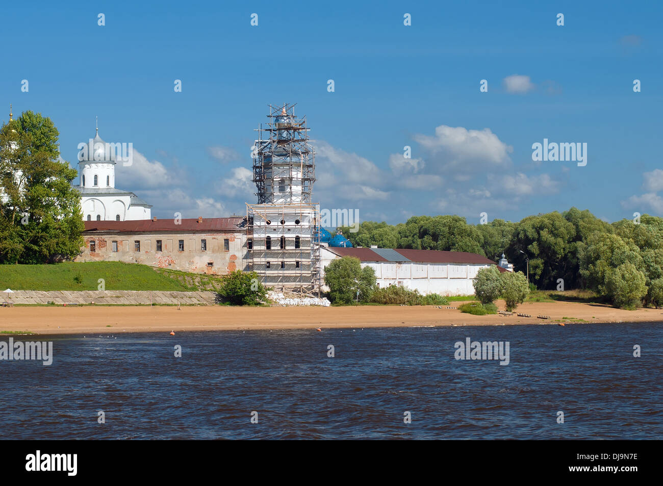 St.-Georgs Kloster. Weliki Nowgorod, Russland Stockfoto