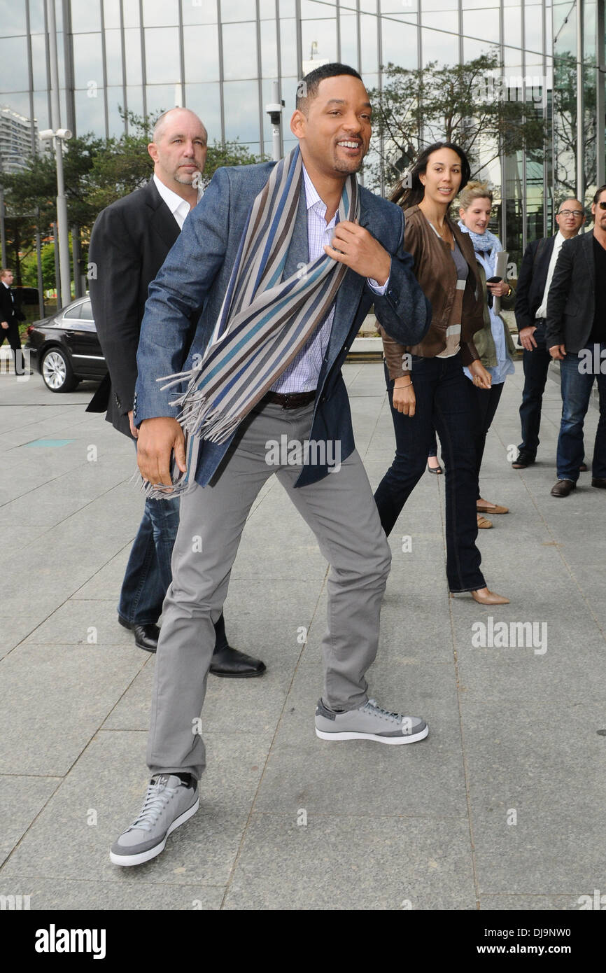 Will Smith Ankunft beim Axel Springer Verlag Hauptsitz in Kreuzberg. Berlin, Deutschland - 15.05.2012 Stockfoto