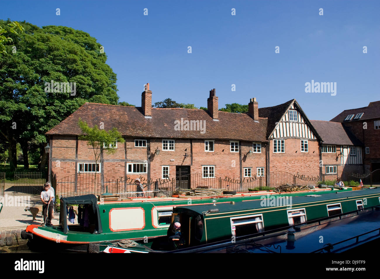 Die Komturei Civil War Museum vom Kanal Worcester Worcestershire England UK Stockfoto