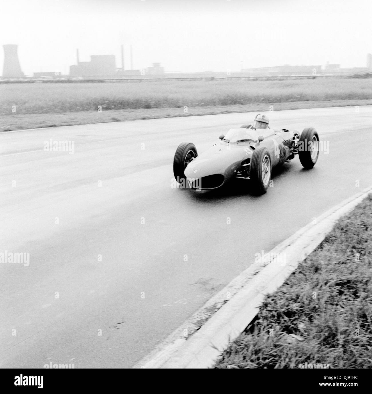 Wolfgang von Trips in einem Ferrari 156 Sharknose, gewann er das Rennen. GP von Großbritannien Aintree, England 15. Juli 1961. Stockfoto