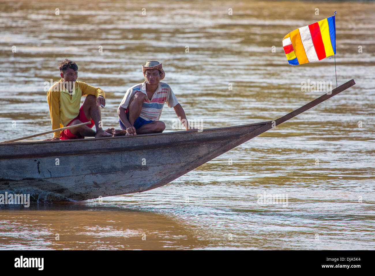 Don Khon-Insel im Fluss Mekong, 4000 Inseln im Süden von Laos Stockfoto