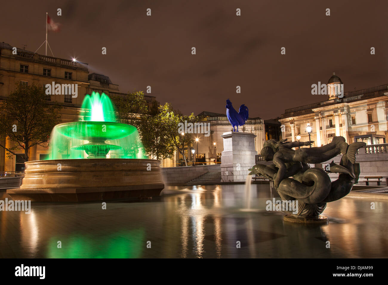 Trafalgar Square-Brunnen Stockfoto