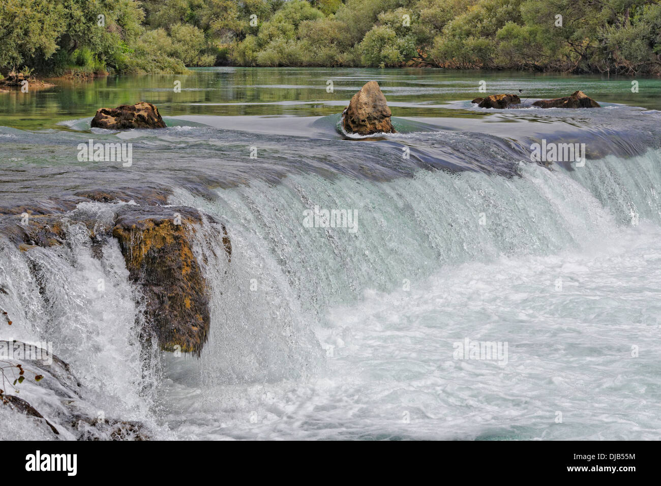 Büyük Şelale oder grossen Manavgat Wasserfall auf dem Manavgat-Fluss, in der Nähe von Manavgat, Provinz Antalya, Türkei Stockfoto
