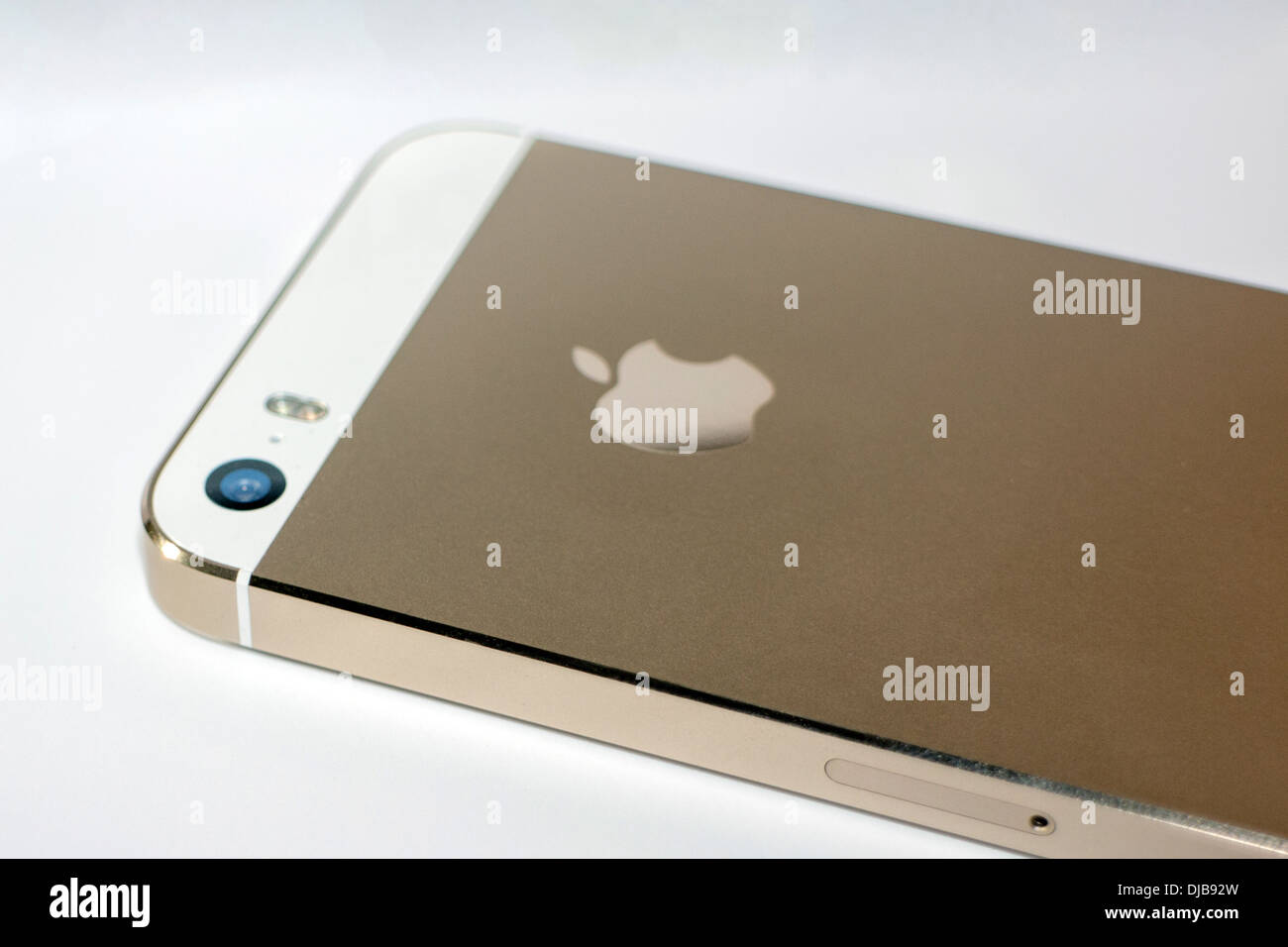 iPhone 5 s Gold iSight Kamera und Apple-Logo Stockfotografie - Alamy