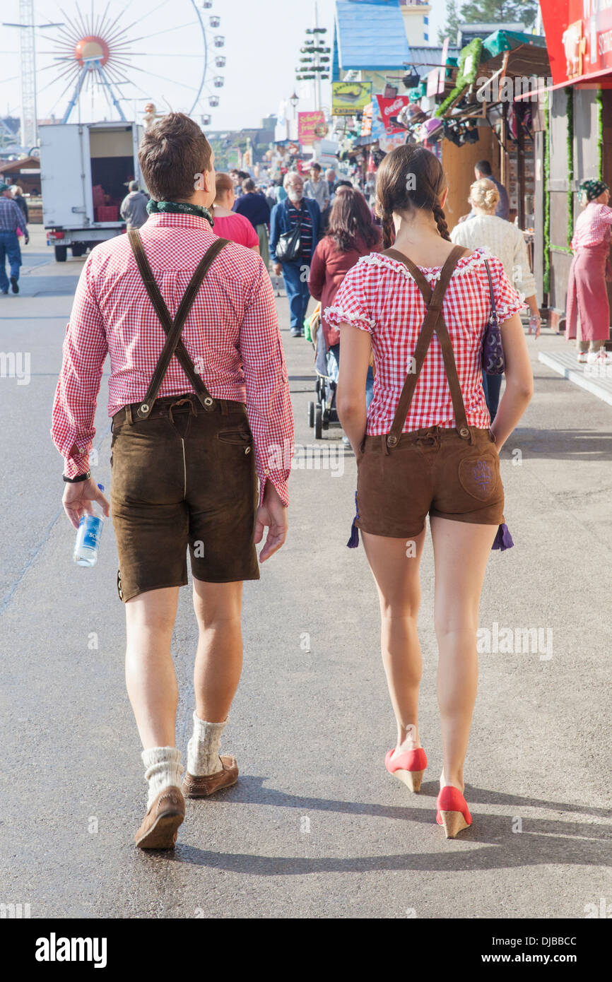 Weisse & Braun Misch Bayerische Socken Oktoberfest / Kausale Lederhosen