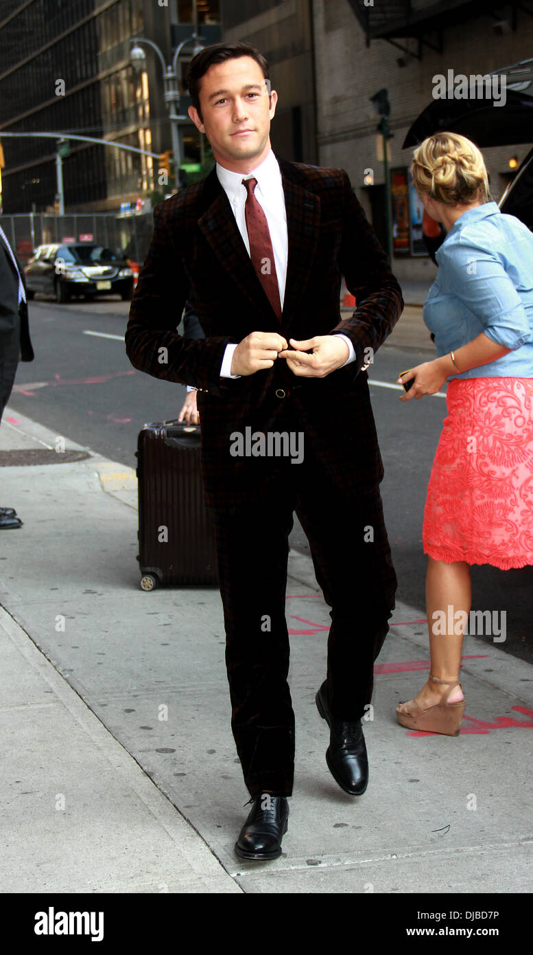 Joseph Gordon-Levitt The Late Show with David Letterman statt Ed Sullivan Theater - Ankunft New York City, USA - 17.09.12 Stockfoto