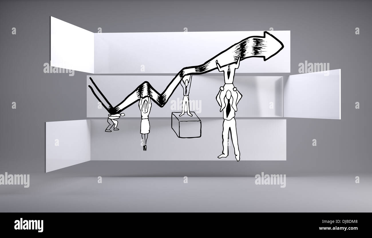 Wachstum auf abstrakten Hintergrund Grafik Stockfoto