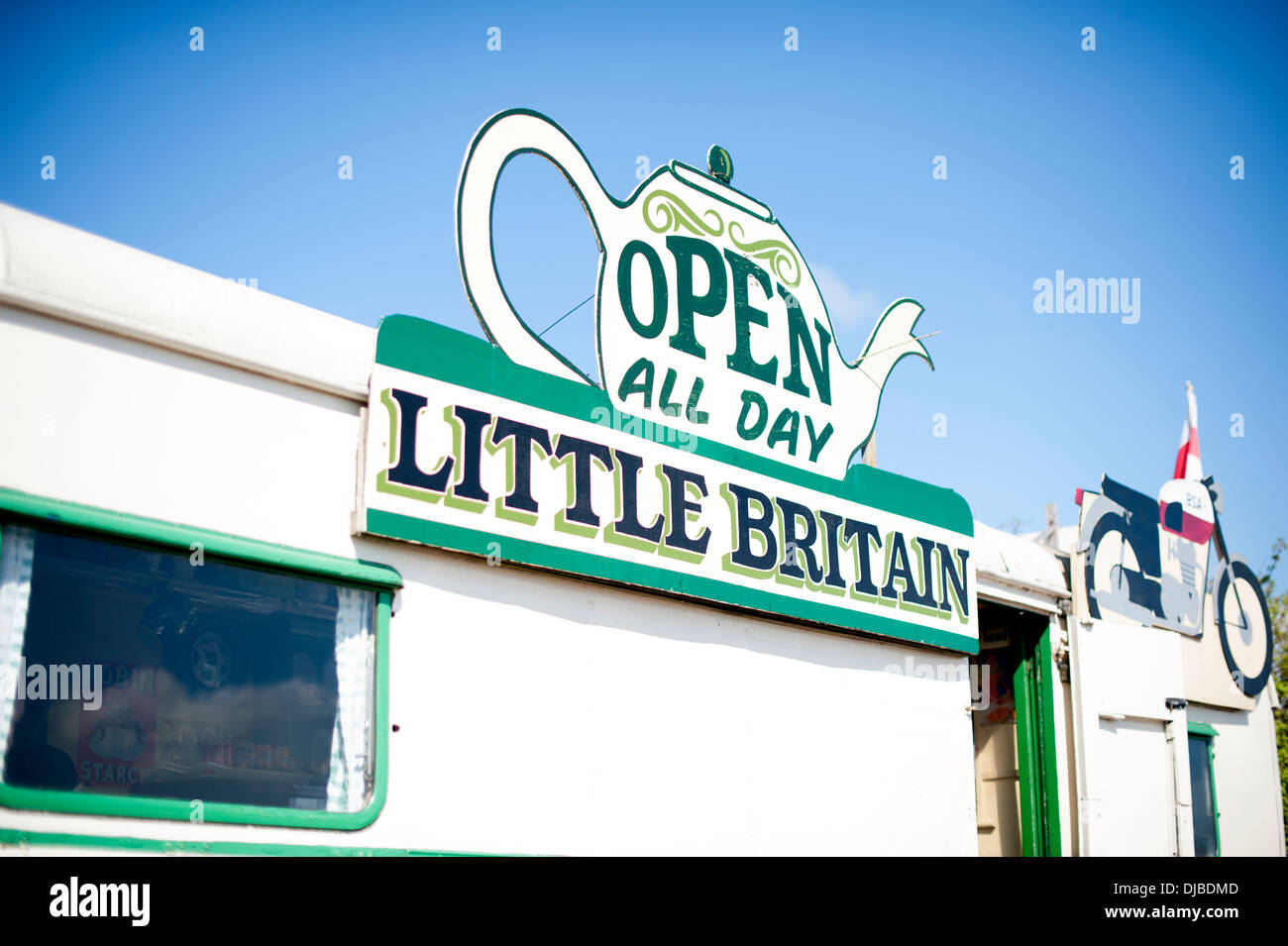 Öffnen Sie alle Tag wenig Großbritannien am Straßenrand Cafe Essen UK Stockfoto