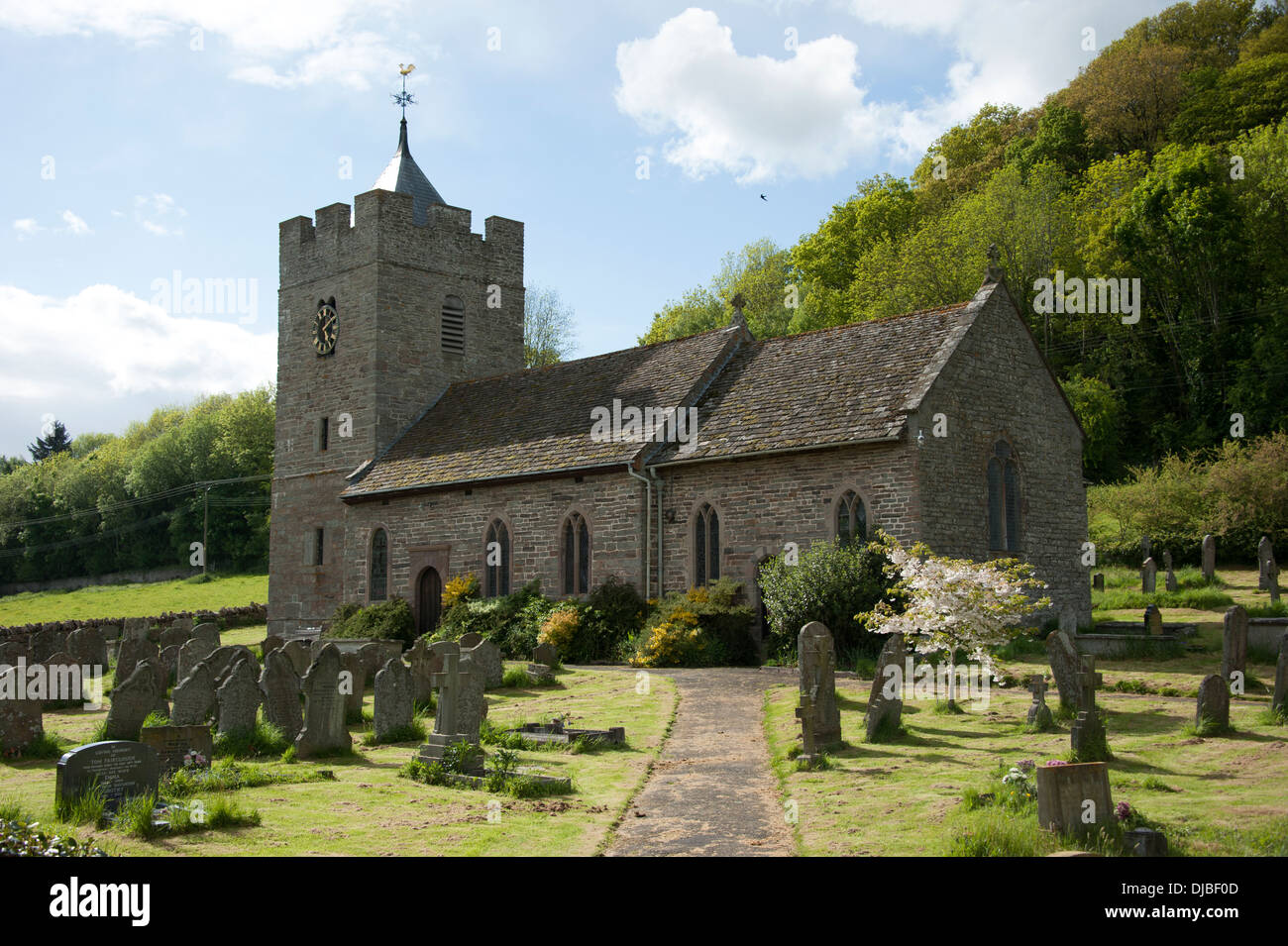 Norman Altenglisch Kirche Whitney-On-Wye Herefordshire UK Stockfoto
