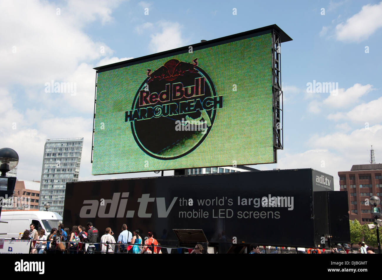 Mobile LED-Display-TV-Bildschirm öffentliche Großveranstaltungen Stockfoto