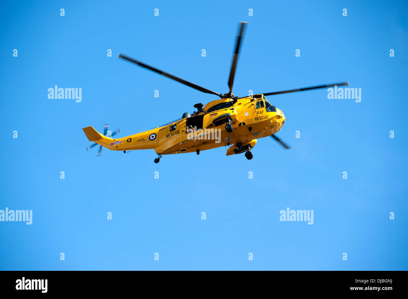 RAF Seaking Air Sea Rescue Helikopter Royal Airforce Stockfoto