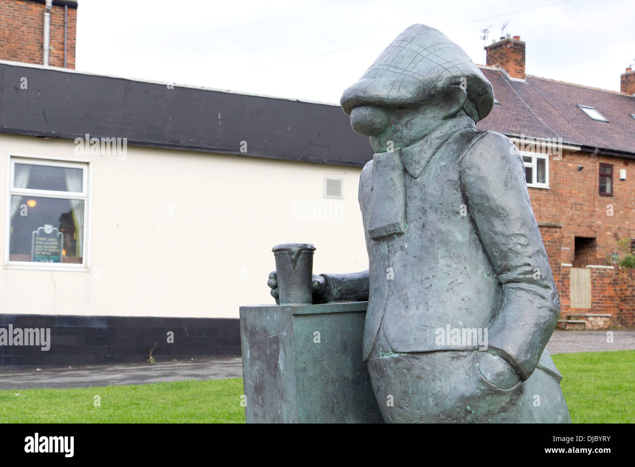 Die Andy Capp-Statue an Hartlepool Landzunge Stockfoto