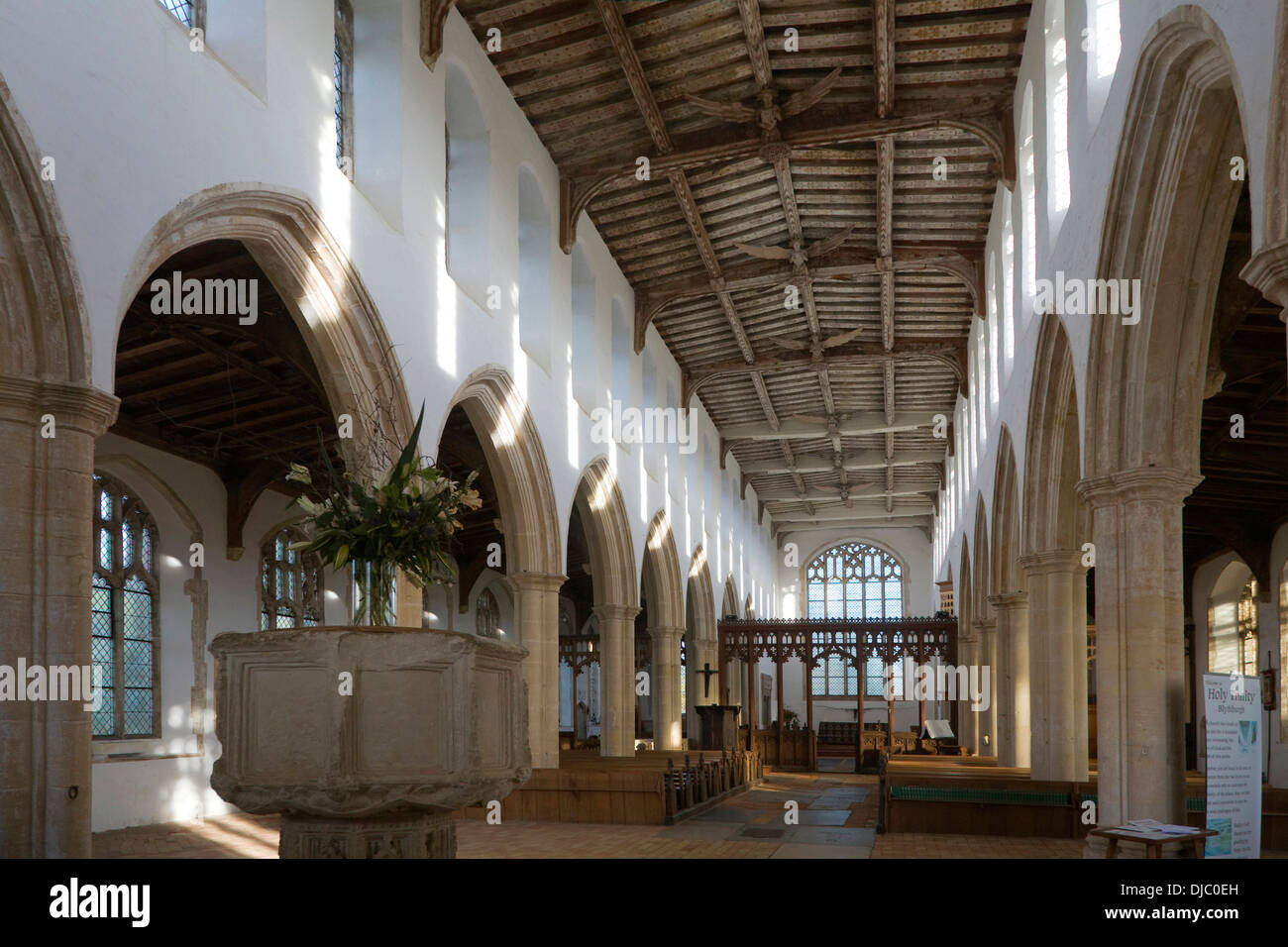 Inneren Heiligen Dreifaltigkeitskirche Blythburgh Suffolk England Stockfoto