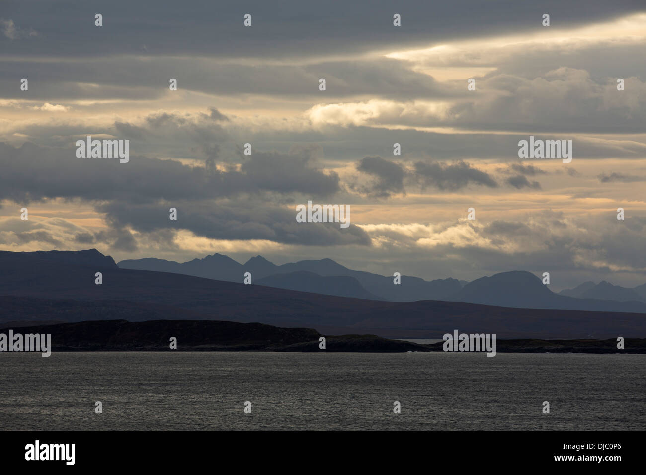 Berge in Assynt, North West Highlands, Schottland, Großbritannien. Stockfoto