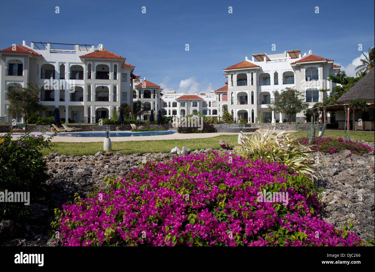 Neuentwicklung von Luxuswohnungen im Mombasa Kenia Küste Stockfoto