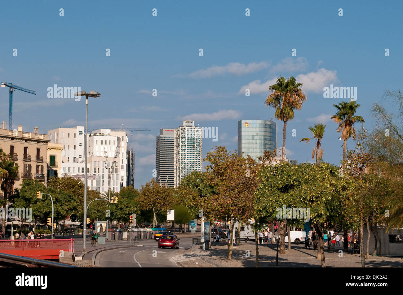 Ronda Litoral Autobahn, Barcelona, Katalonien Stockfoto