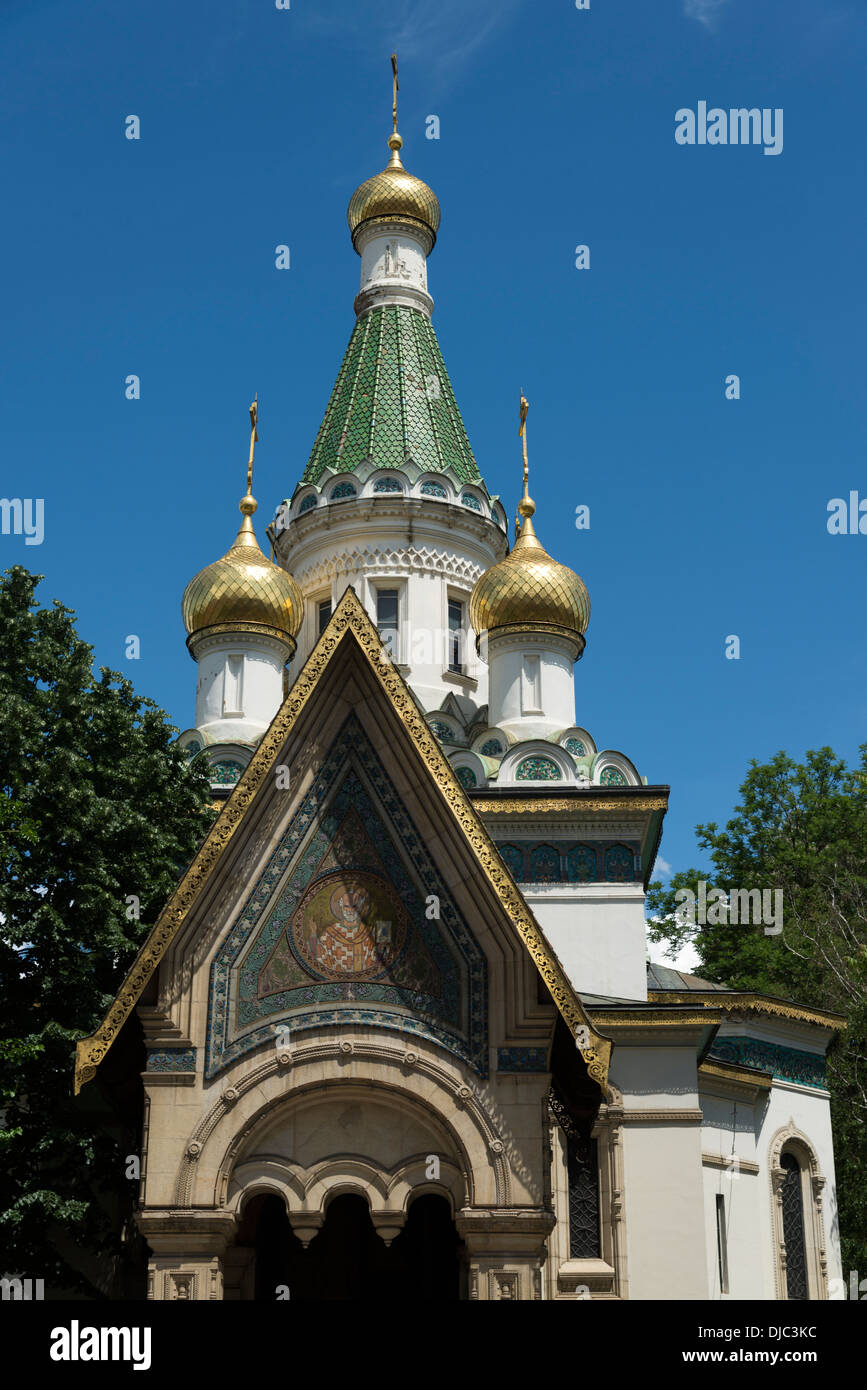 Russische Kirche, Sofia, Bulgarien Stockfoto