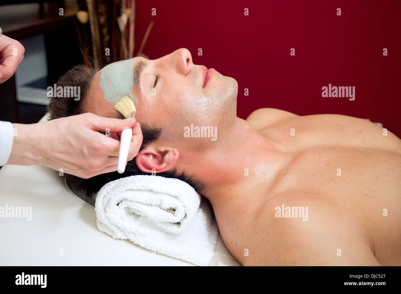 Hautpflege für den Mann Stockfoto