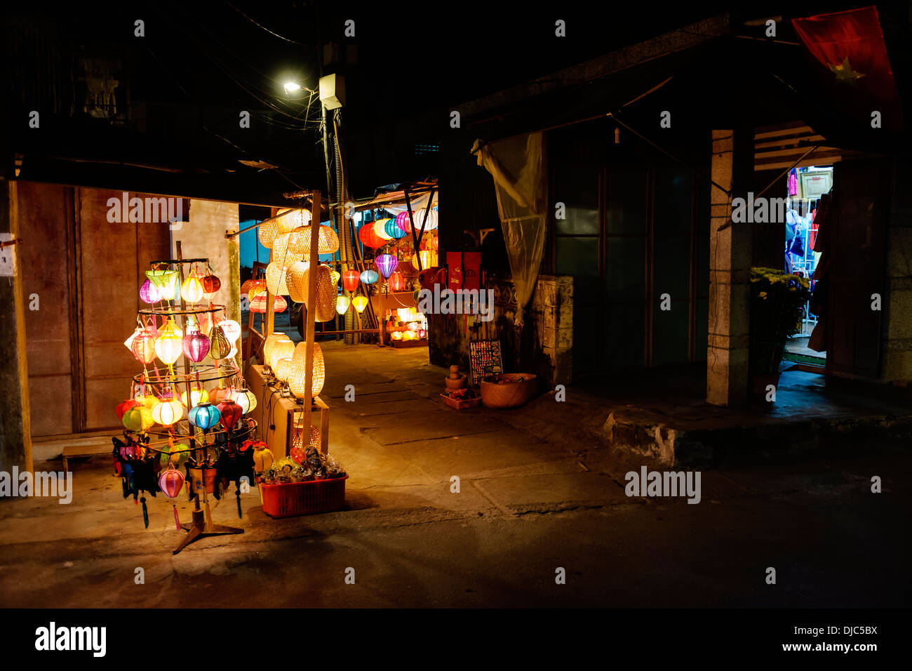 Ein Geschäft mit chinesischen Stil Laternen in Hoi an, Vietnam. Stockfoto