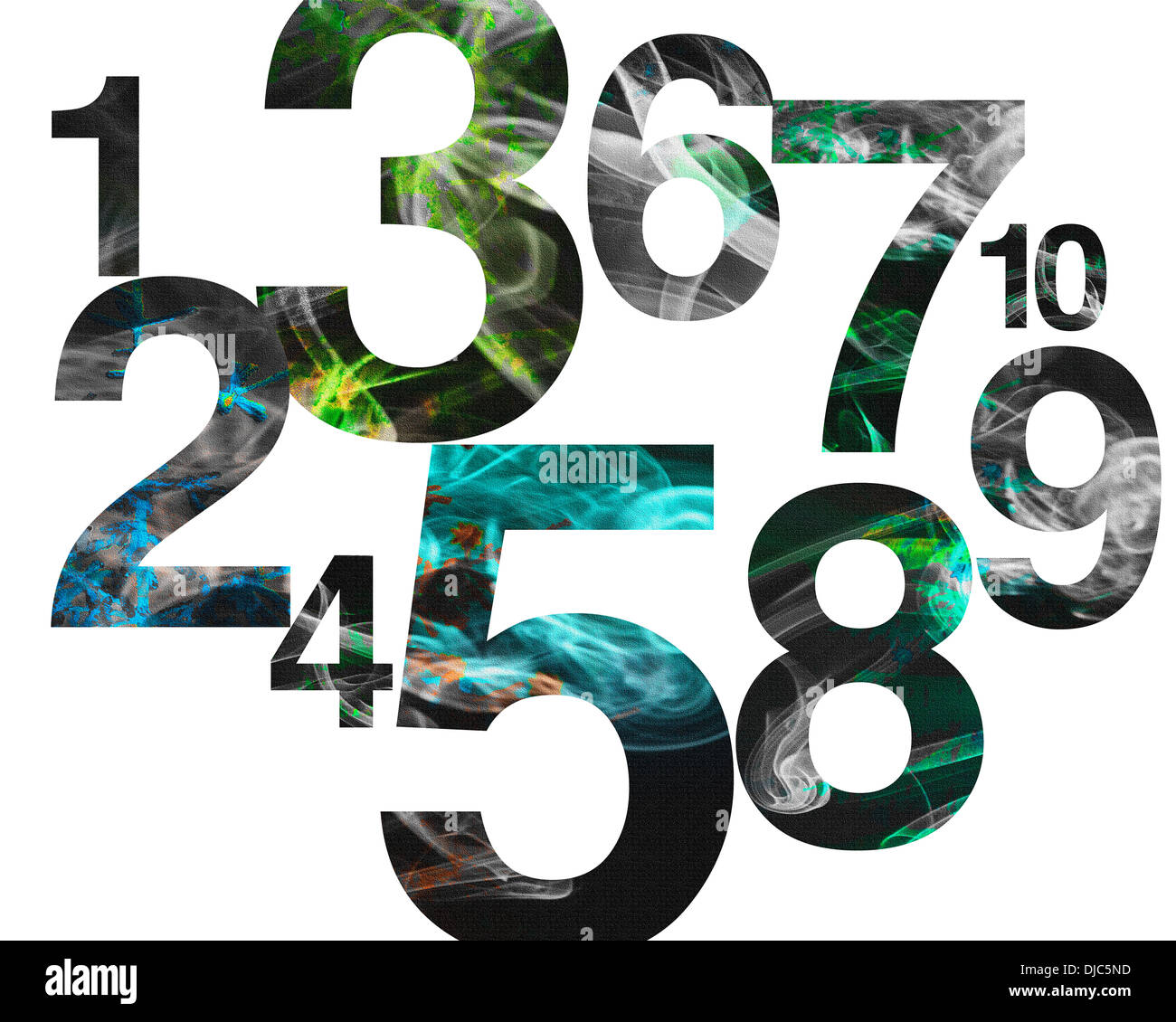 Grafikdesign: Numb3rs Stockfoto