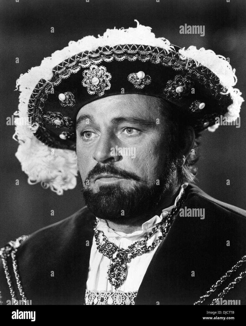 Richard Burton am Set des Films, Anne der tausend Tage, 1969 Stockfoto