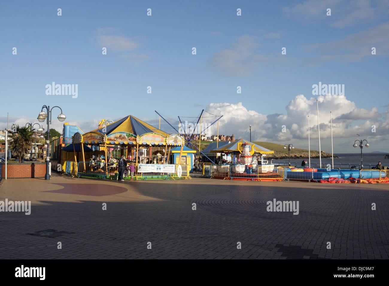 Barry Island Promenade Funfair. Wales, Großbritannien. Walisischer Badeort Stockfoto