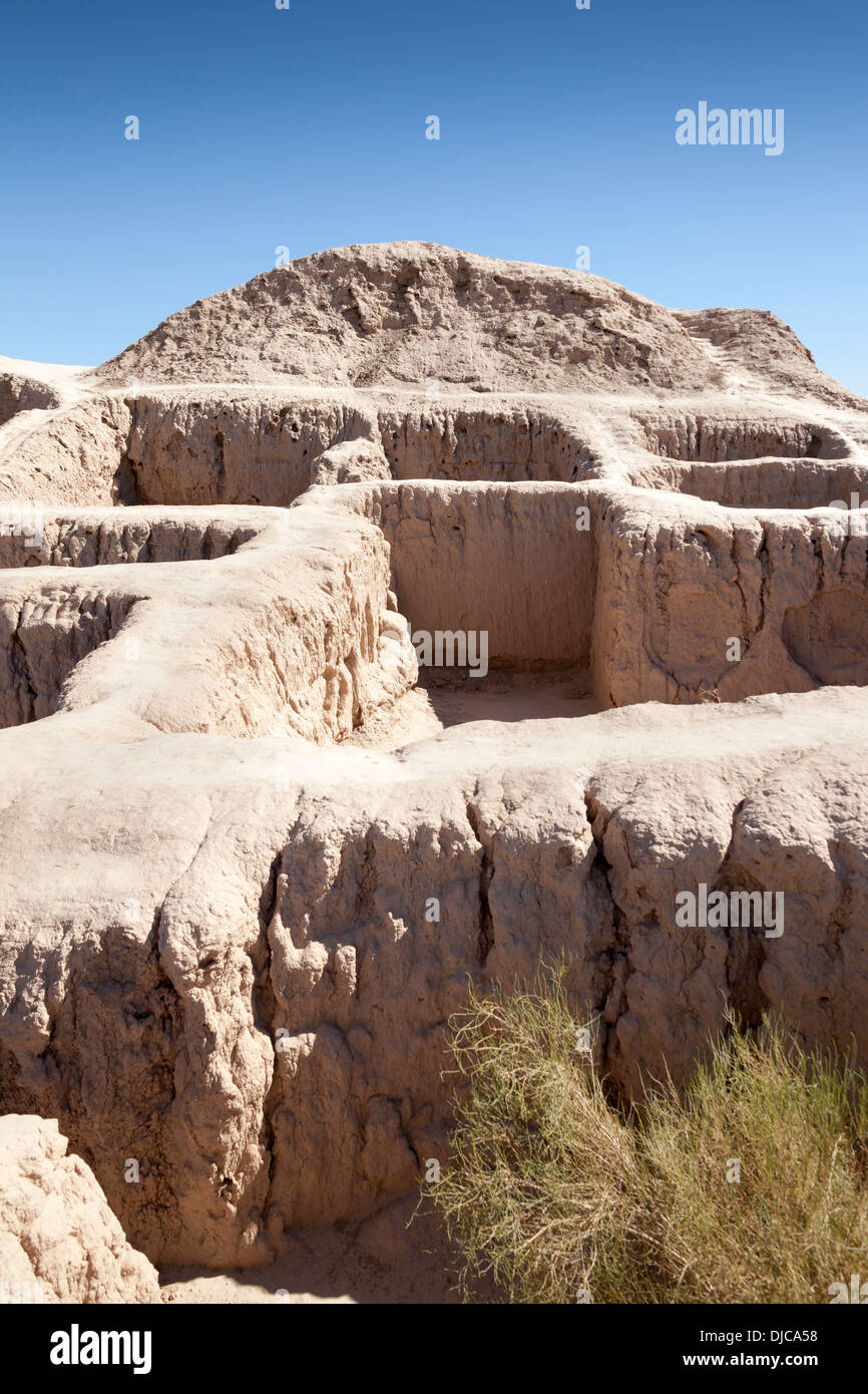 Toprak Kala Festung, Ellik-Kala, Choresm, Usbekistan Stockfoto