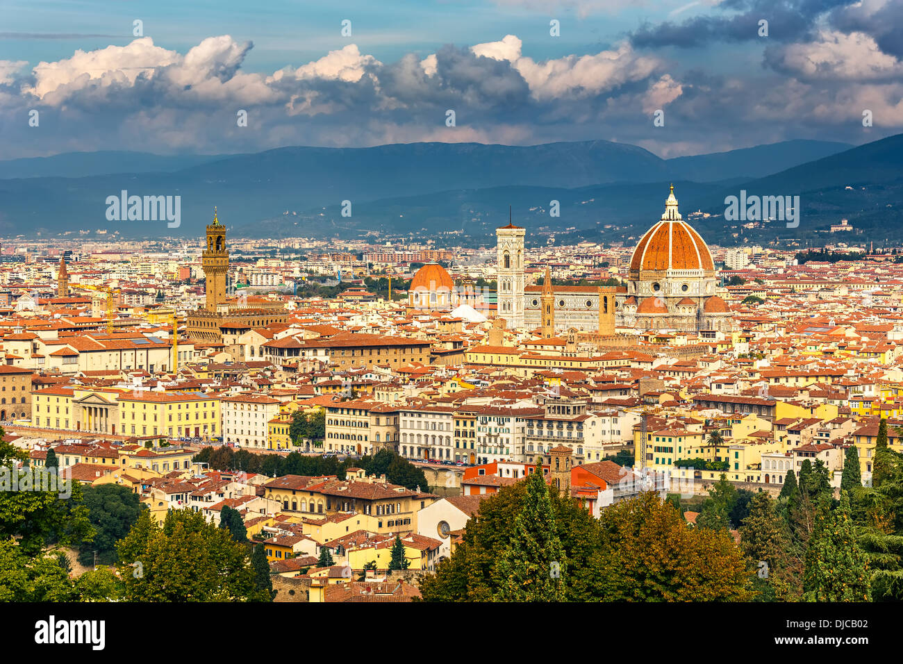 Luftaufnahme von Florenz Stockfoto