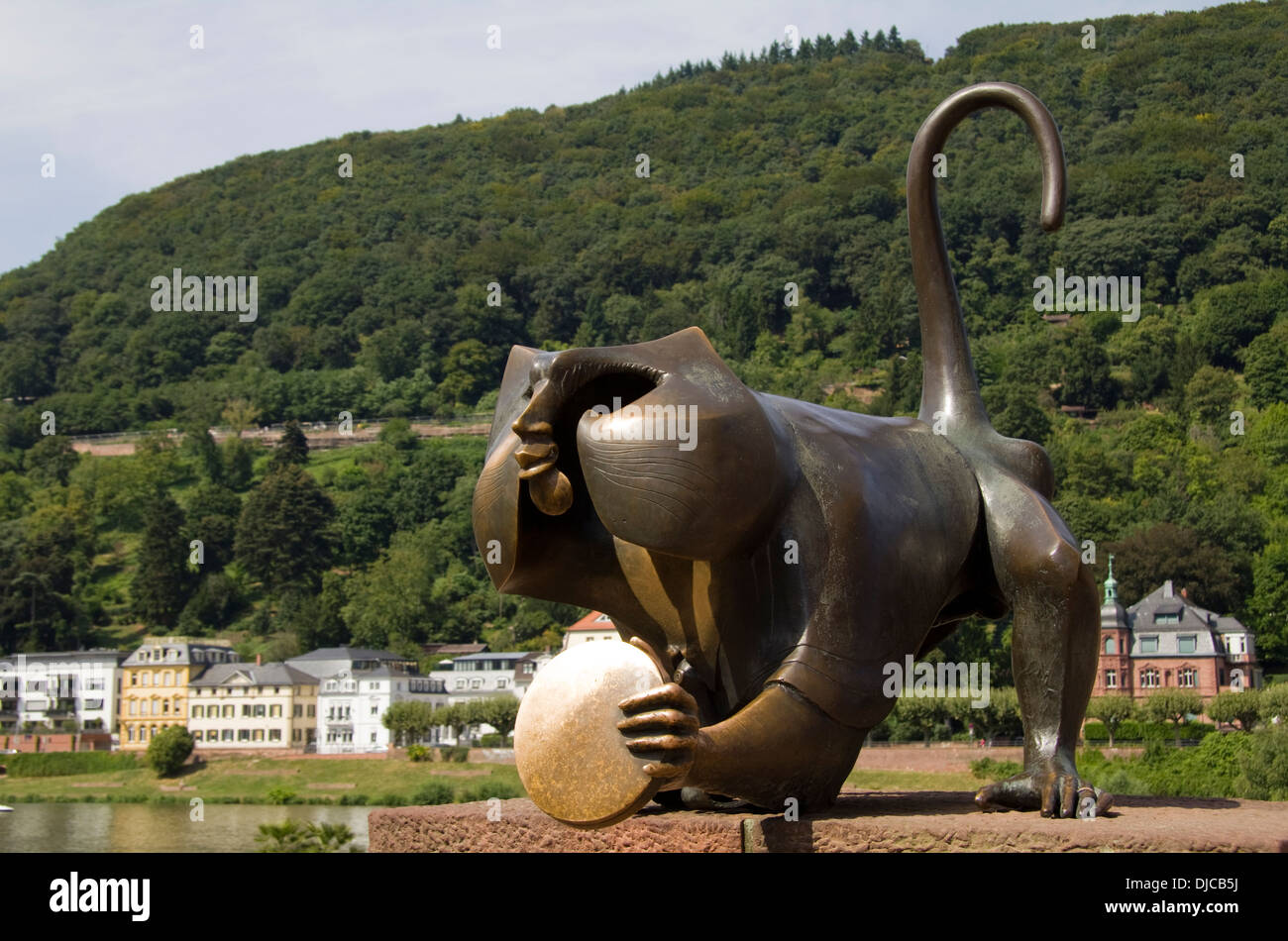 Affe-Skulptur in Heidelberg Deutschland Europa Stockfoto