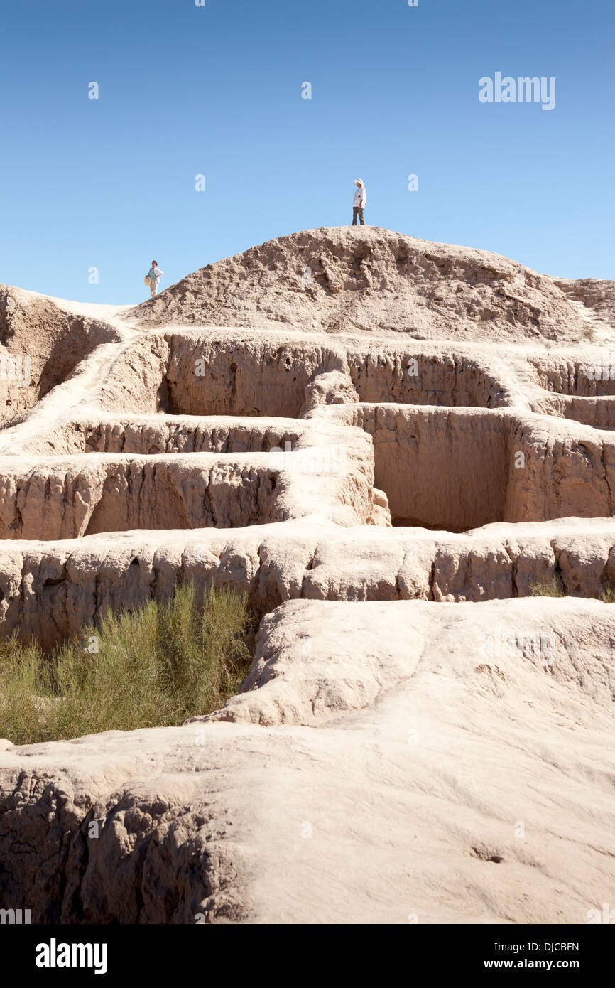 Toprak Kala Festung, Ellik-Kala, Choresm, Usbekistan Stockfoto