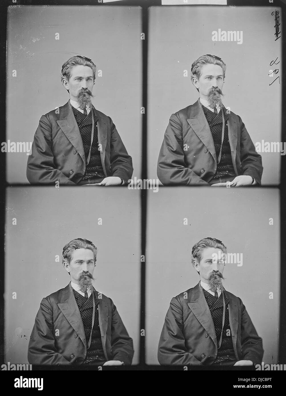 Ein formelles Foto von Henry D. Wasburn, einer bedeutenden politischen Persönlichkeit, die für seine Beiträge zur amerikanischen Politik und seine Dienste als Repräsentant bekannt ist. Stockfoto