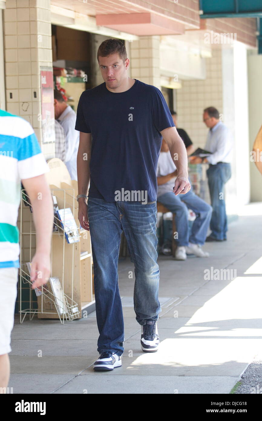 David Lee ist unterwegs in Beverly Hills, Los Angeles, Kalifornien - 21.08.12 gesehen. Stockfoto