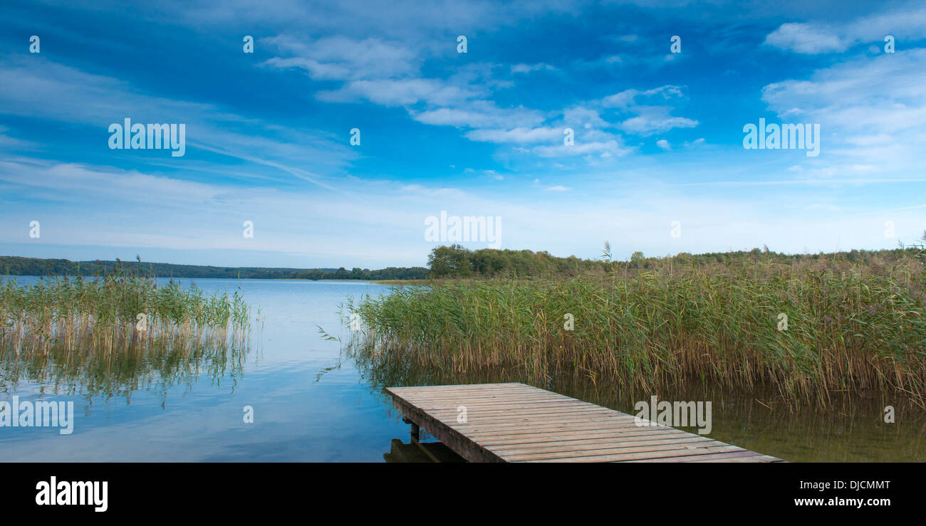 Breiter Luzin, Feldberger Seenlandschaft, Landkreis Mecklenburgische Seenplatte, Mecklenburg-Vorpommern, Deutschland Stockfoto