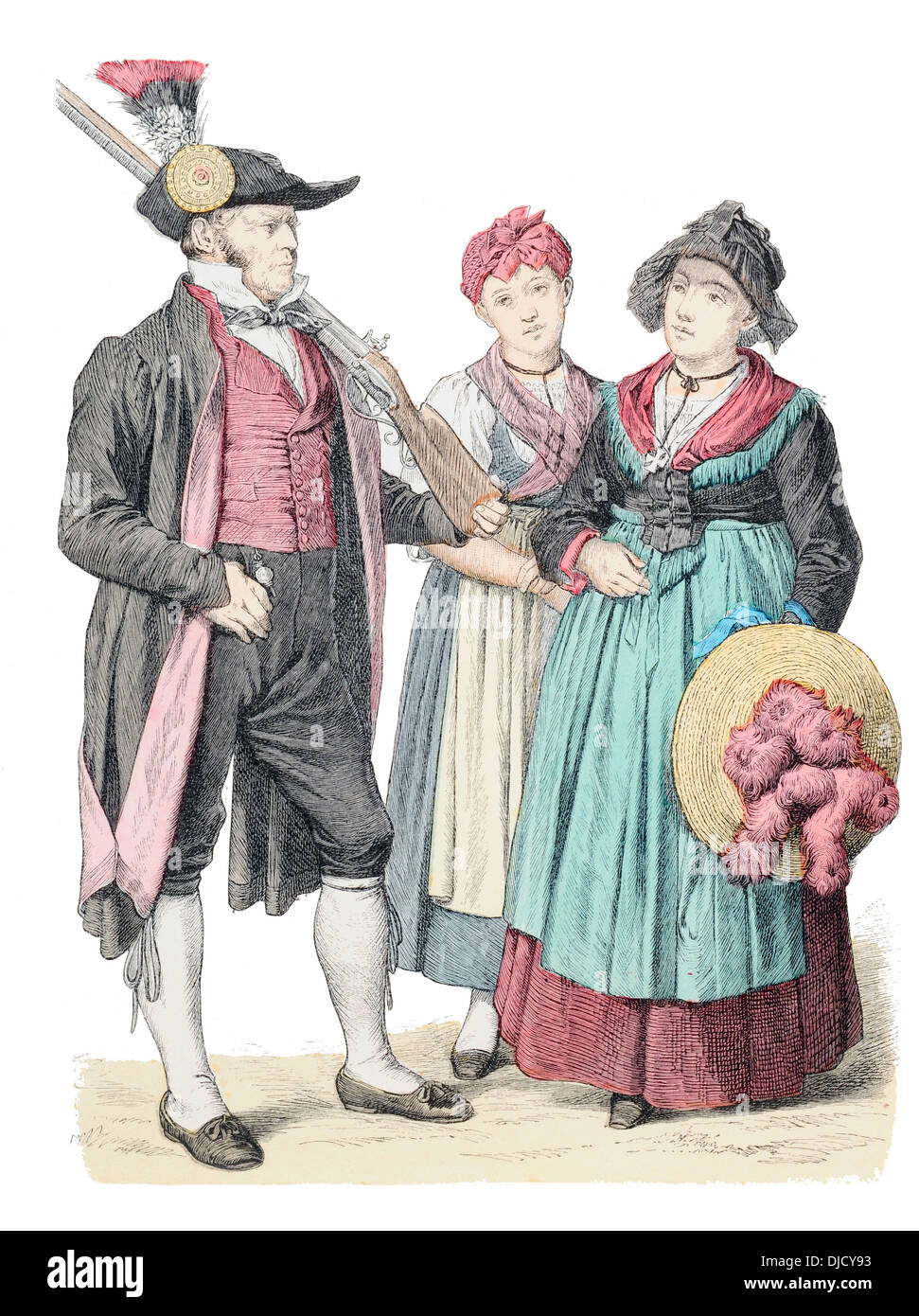 Ende Des 19. Jahrhunderts Xix 1800Er Jahren Deutschland Kostüm Reuchthal  Stockfotografie - Alamy