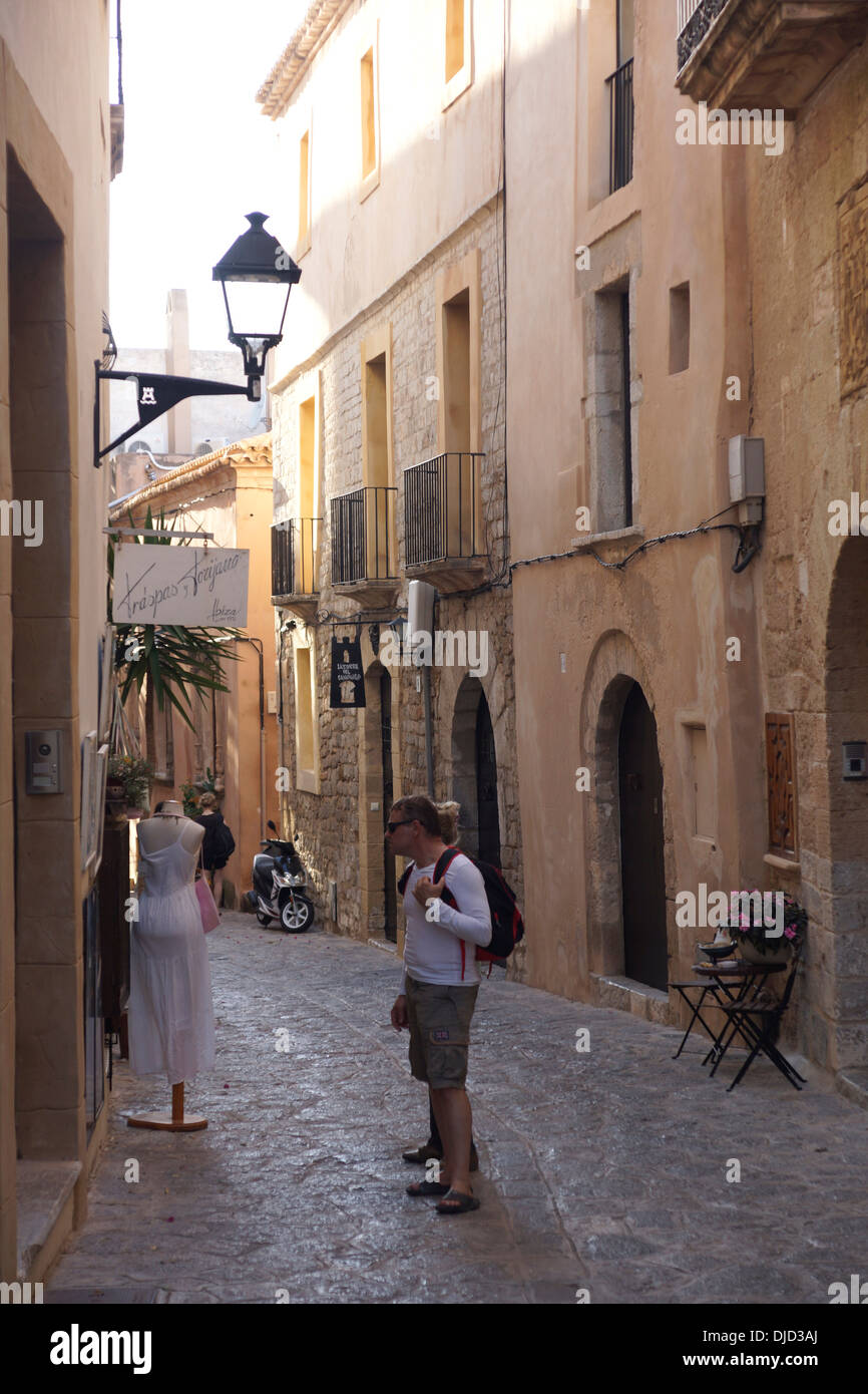 Straßenszene, Ibiza Stadt, Ibiza, Spanien Stockfoto