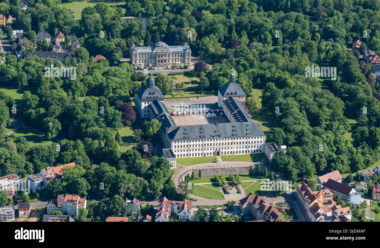Friedenstein Schloss und Park, das Naturhistorische Museum am Rücken, Gotha, Thüringen, Deutschland Stockfoto