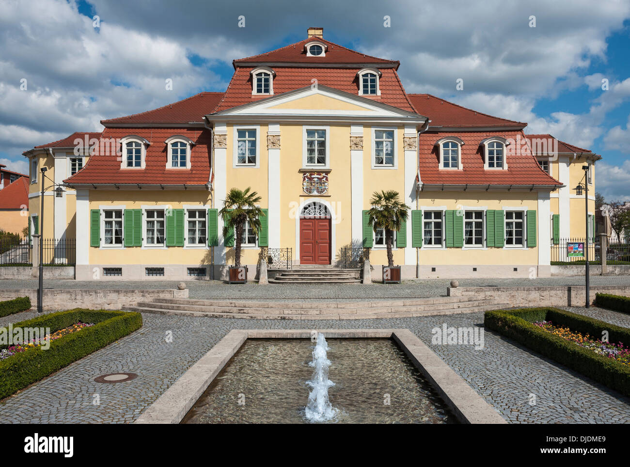 Friederikenschlösschen Burg, Spätbarock Sommer Palast, 1750, Bad Langensalza, Thüringen, Deutschland Stockfoto