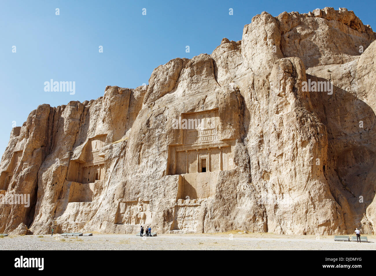 Rock-Gräber von Artaxerxes I und Darius i., Naqsh-e Rostam, Provinz Fars, Persien, Iran Stockfoto