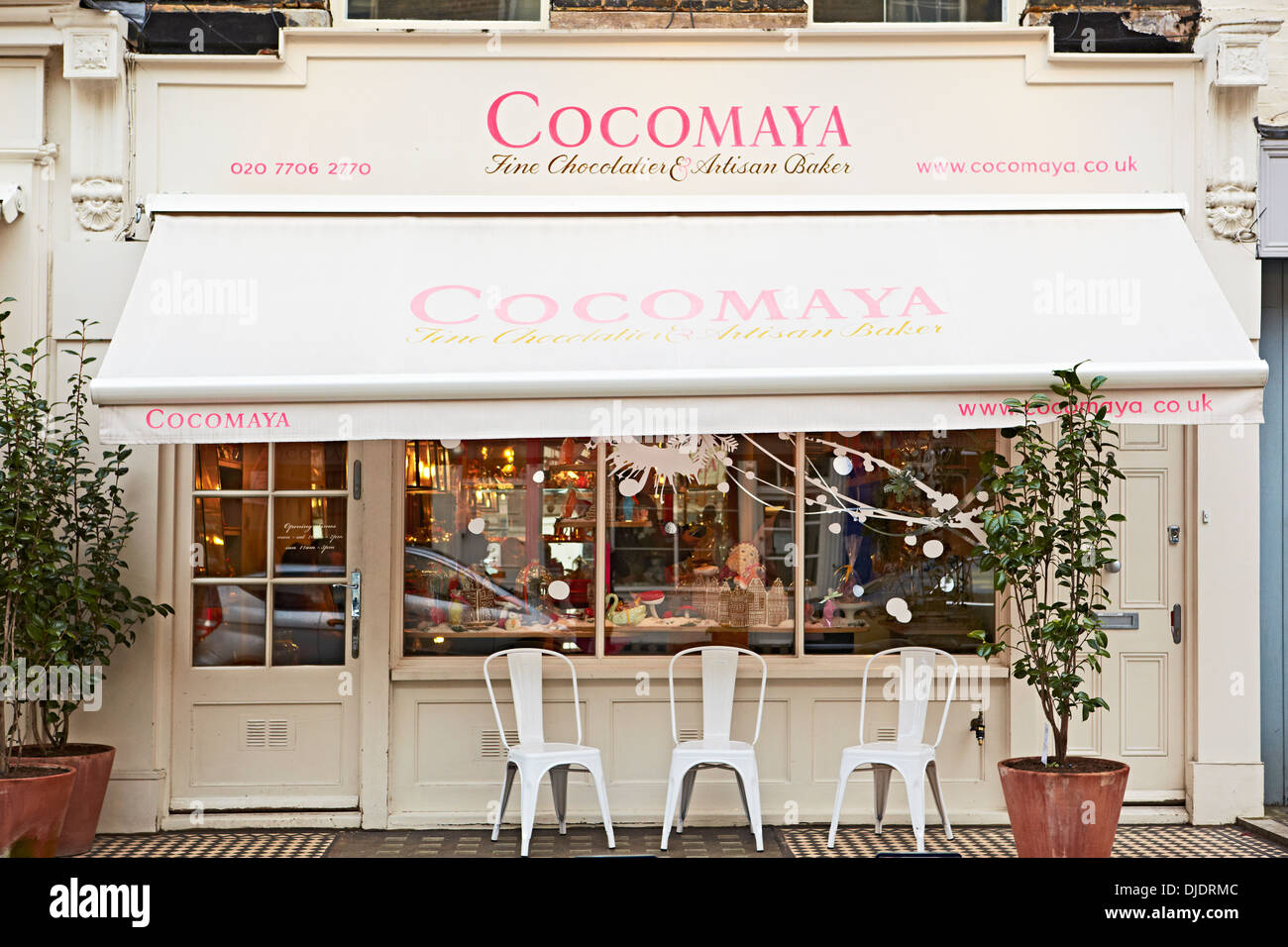 Chocolatier, London, England, UK, Weihnachten, Einkaufen, Winter Stockfoto