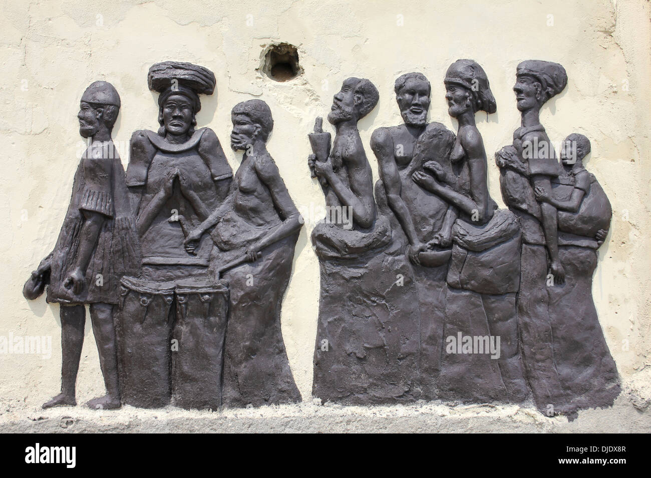 Modernes Wandbild am Cape Coast, Ghana Stockfoto