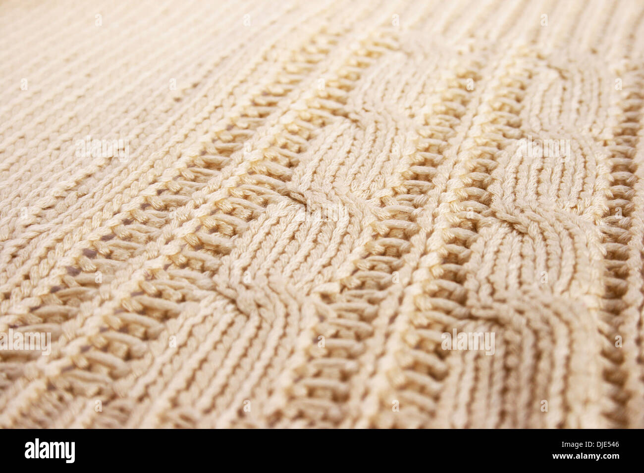Gestrickte Tuch als Hintergrund. Stockfoto