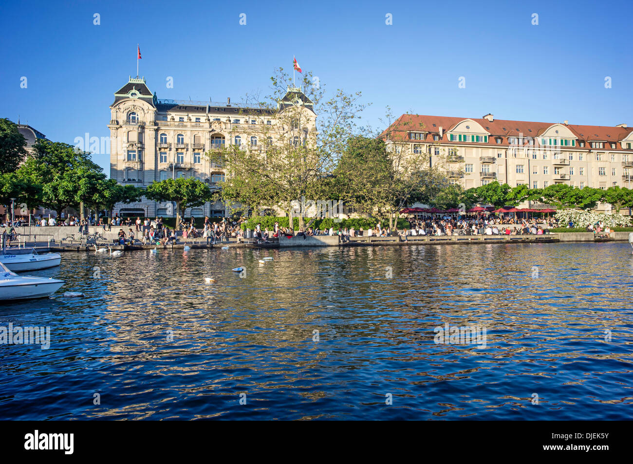 Seepromenade Zürich, Zürich, Schweiz Stockfoto