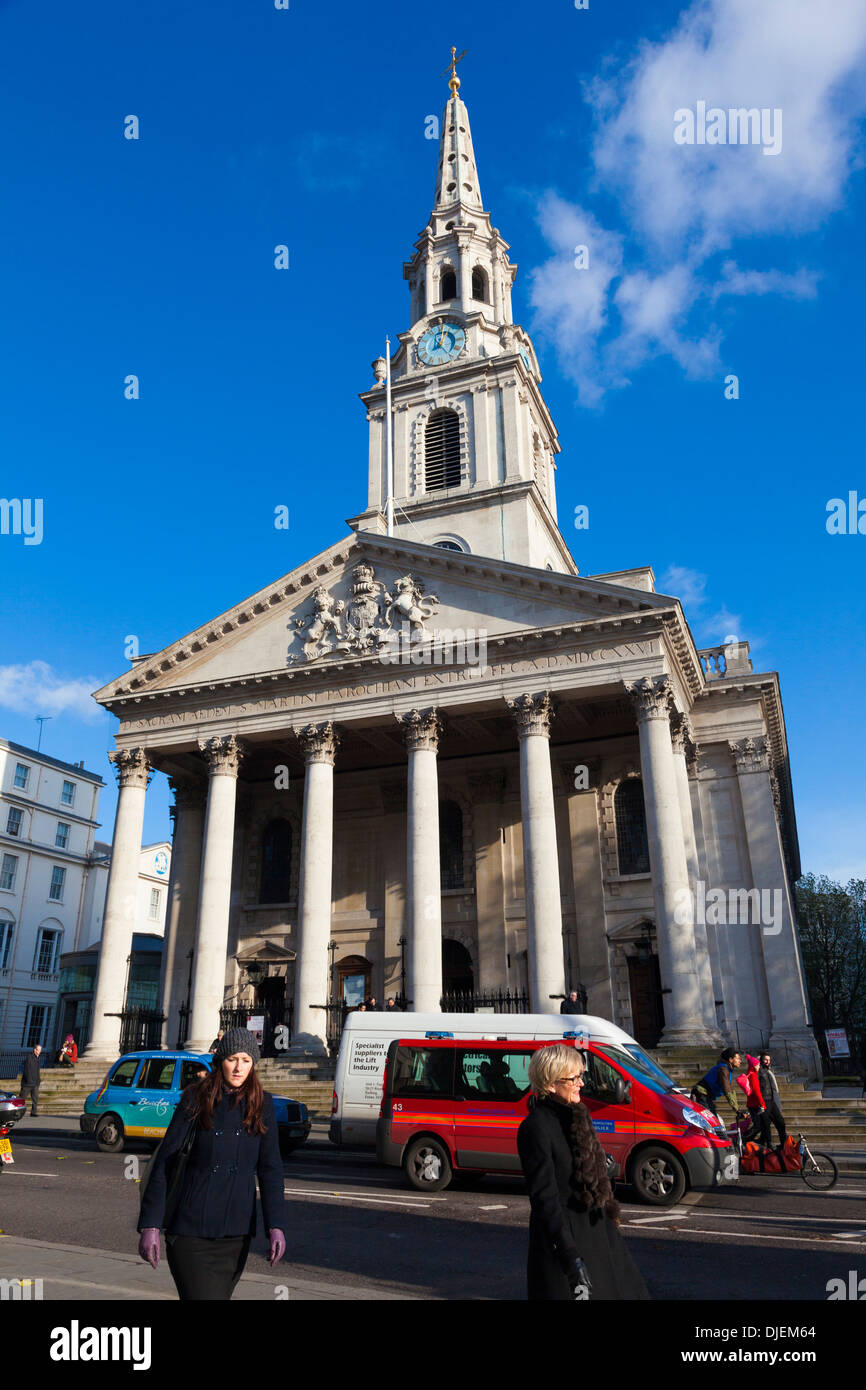 Kirche St. Martin-in-the-Fields, Trafalgar Square, London, UK Stockfoto