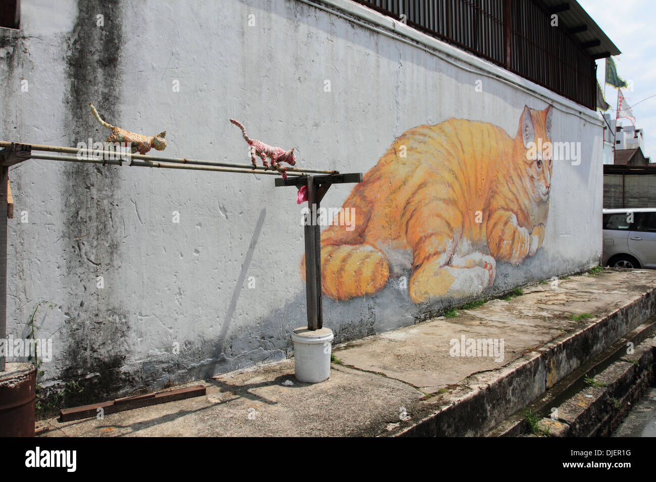 Street Art in George Town, Penang Island, Malaysia Stockfoto