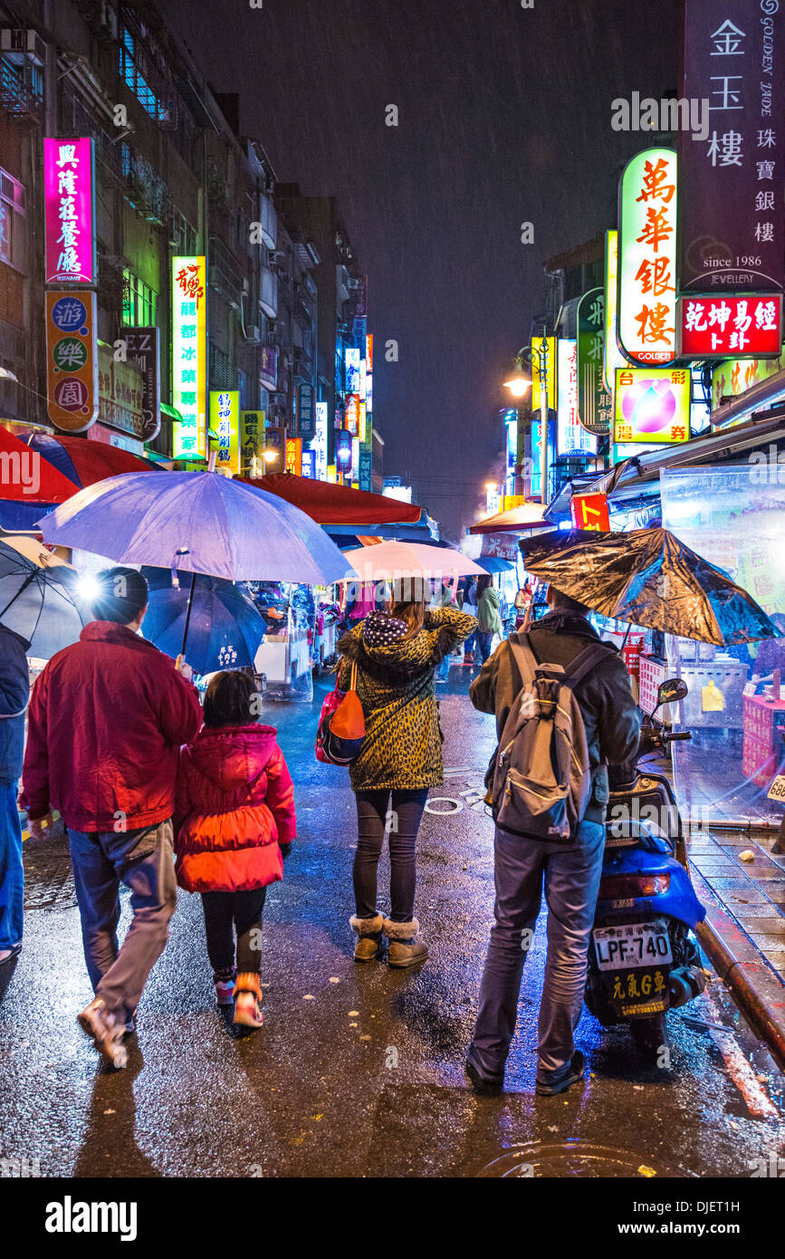 Straßenmärkte in Taipei, Taiwan. Stockfoto
