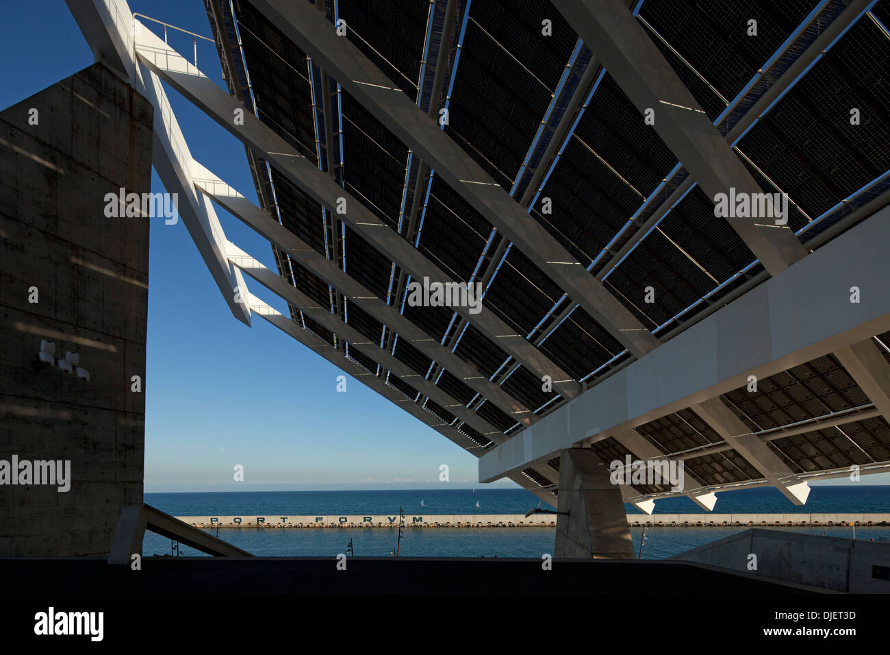 Solar-Panel, Parc del Forum Barcelona Stockfoto