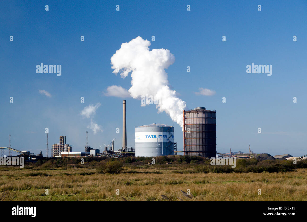 Port Talbot Stahlwerk, Port Talbot, South Wales. Stockfoto