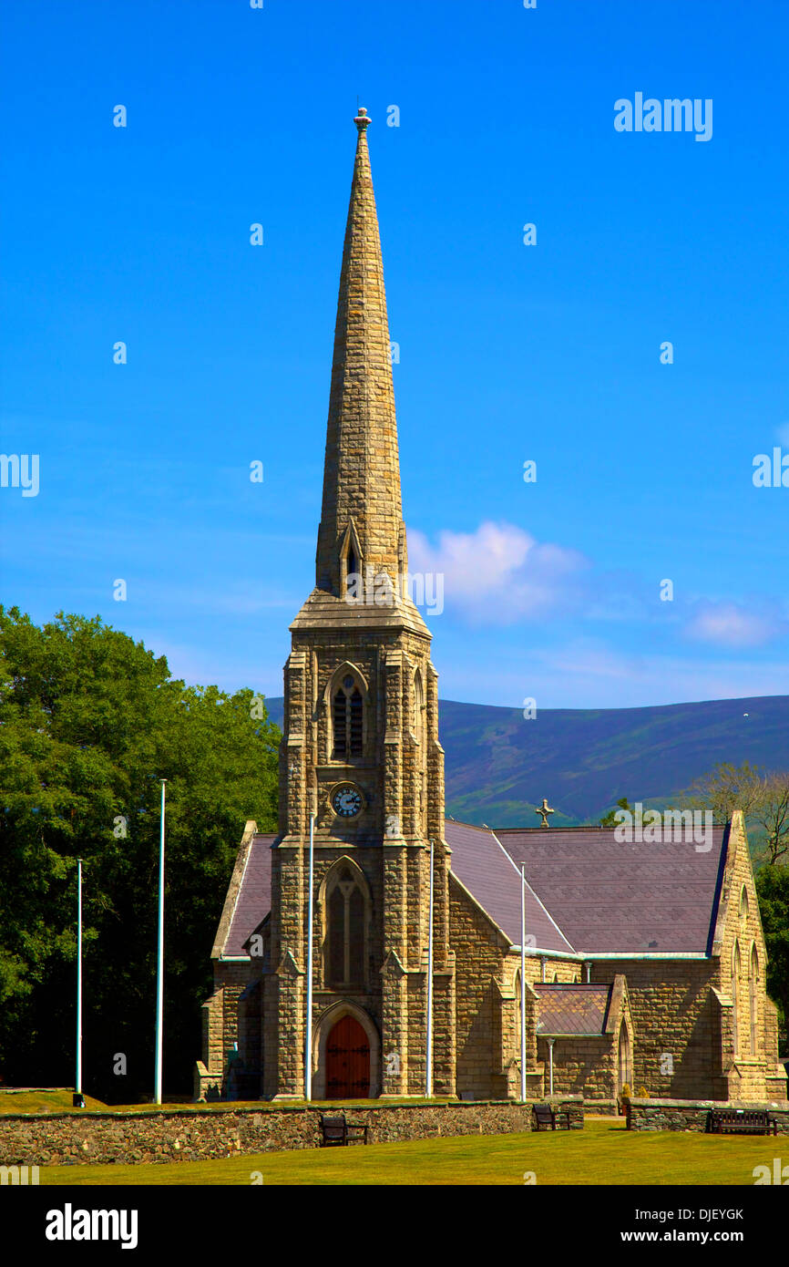 Die Pfarrkirche St. Johannes der Täufer, die königliche Kapelle, St. Johns, Insel Man Stockfoto