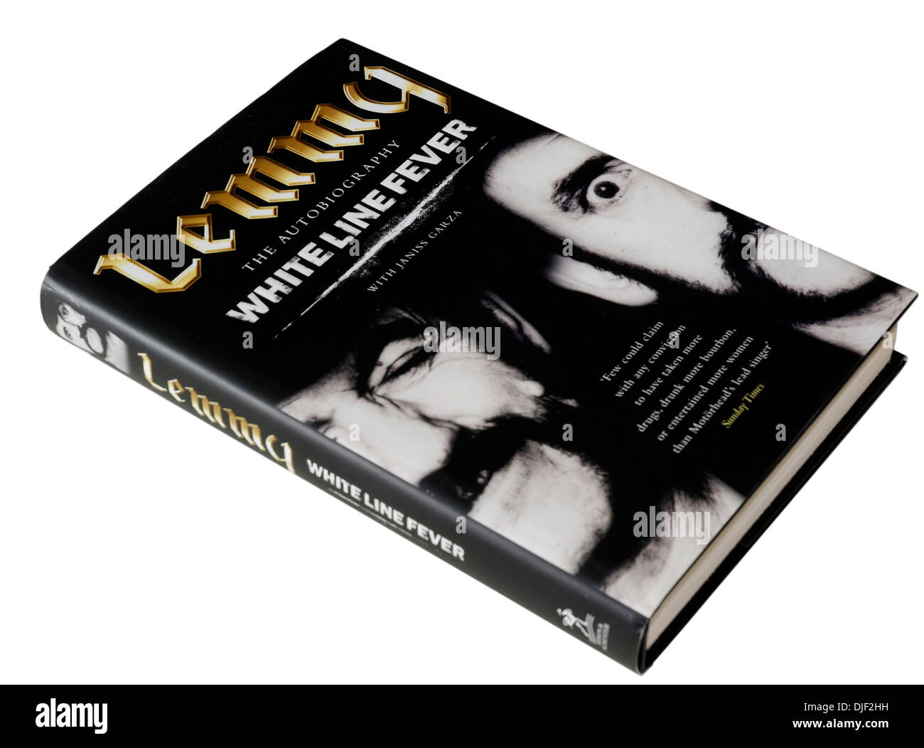 Lemmys Autobiographie White Line Fever Stockfoto