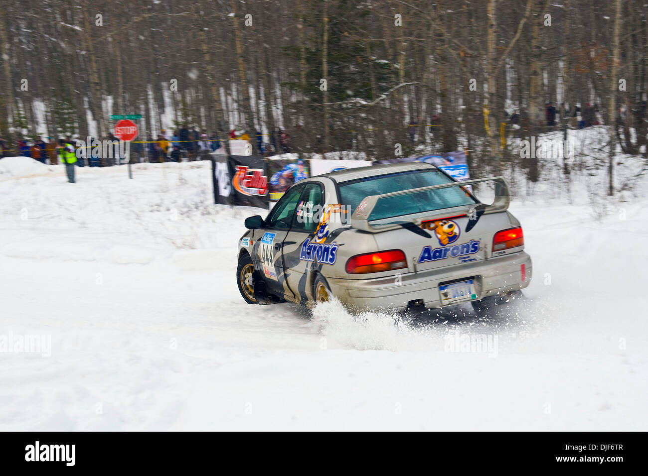 26. Januar 2008 - Atlanta, Michigan, USA - Auto #444 Jeff Moyle und Co-Pilot Michael Yarroch während der 2008 Rallye Amerika Sno Drift Rally Rennen in Atlanta Michigan getrieben. (Kredit-Bild: © David Bailey/ZUMA Press) Stockfoto
